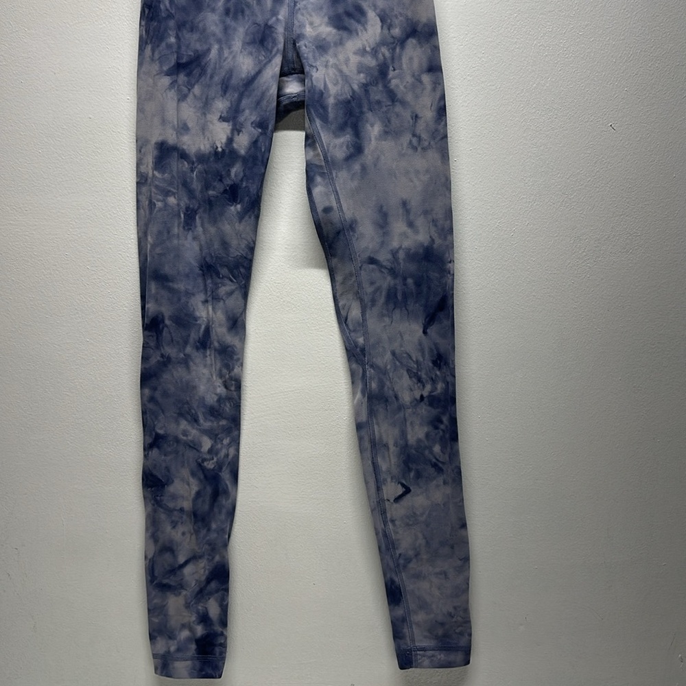 Lululemon Align High Rise Legging Nulu Active Pants Purple Diamond Tie Dye 28” 4 - Picture 5 of 9
